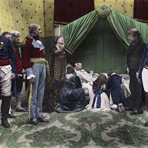 Photographic representation of the death of Napoleon on St Helena