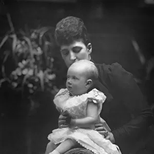 Princess Louise (1867-1931) with her daughter Princess Alexandra (1891-1959), 1893. Artist: W&D Downey