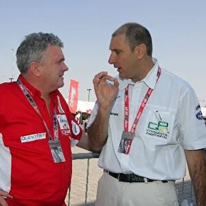 GP2 Asia Series: Peter Thompson, Team Qi-Meritus talks with Bruno Michel GP2 Series