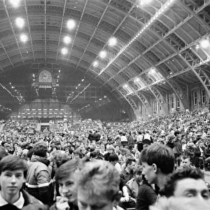 Crowd scenes at Concert, Manchester GMex Centre, England, 10th January 1987