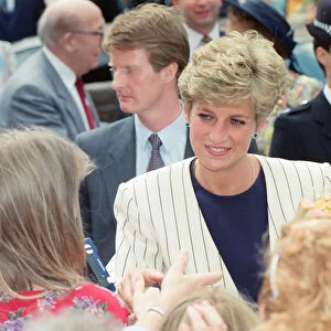 HRH The Princess of Wales, Princess Diana, on a walkabout in Sheffield and Rotherham