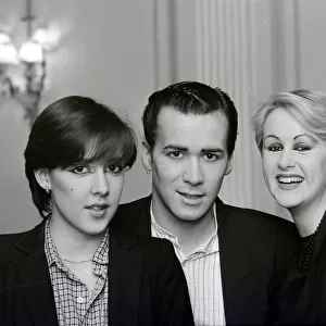 The Human League-(l-r) Joanne Catherall, Philip Oakey and Susanne Sulley