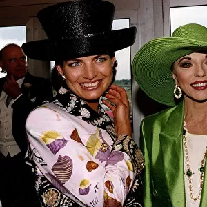 Joan Collins Actress at Epsom on derby day