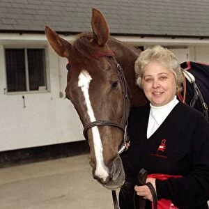 Racehorse trainer Jenny Pitman with Cheltenham Gold Cup hopeful Royal Athlete