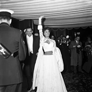 Sophia Loren at the Royal Premier, Odeon Leicester Square, London. 4th November 1957