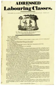 Anti-slavery poster addressed to the Labouring Classes, 1820s Anti-slavery poster addressed to the Labouring Classes, 1820s