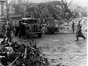 Bomb damage, Marples Hotel, Fitzalan Square, Sheffield Yorkshire, 1940 Bomb damage, Marples Hotel, Fitzalan Square, Sheffield Yorkshire, 1940