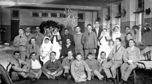 Christmas Decorations most probably at 3rd Northern General Base Hospital, Broomhall, World War I Christmas Decorations most probably at 3rd Northern General Base Hospital, Broomhall, World War I