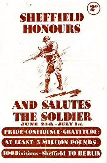 Cover of programme for Sheffield Honours and Salutes the Soldier Week, June 24th-July 1st 1944 Cover of programme for Sheffield Honours and Salutes the Soldier Week, June 24th-July 1st 1944