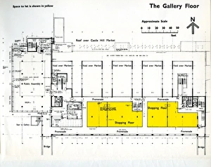 Gallery floor plan of new Castle Market, Haymarket / Waingate, 1958 Gallery floor plan of new Castle Market, Haymarket / Waingate, 1958