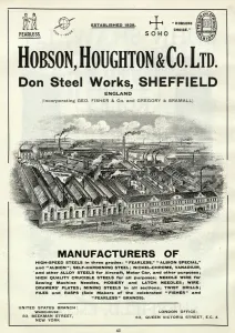 Hobson Houghton and Co. Ltd., Don Steel Works, Steel Manufacturers, 1919 Hobson Houghton and Co. Ltd., Don Steel Works, Steel Manufacturers, 1919
