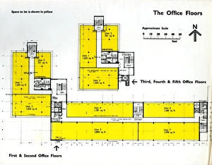 Office floor plan of new Castle Market, Haymarket / Waingate, 1958 Office floor plan of new Castle Market, Haymarket / Waingate, 1958