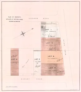 Plan of property at Nether Edge for sale, 1866 Plan of property at Nether Edge for sale, 1866