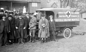 Presentation of Ambulances for The Sheffield Military Hospitals, World War I Presentation of Ambulances for The Sheffield Military Hospitals, World War I