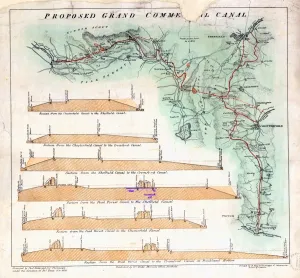 Proposed Grand Commercial Canal - proposed route from Peak Forest Canal via Hathersage to Sheffield Proposed Grand Commercial Canal - proposed route from Peak Forest Canal via Hathersage to Sheffield